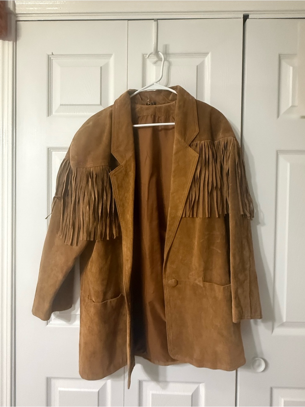 Vintage Western Fringe Suede Jacket